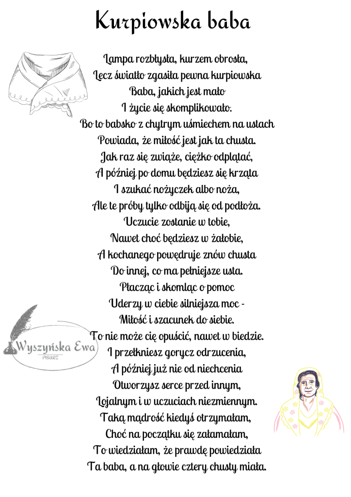 Kurpiowska baba, miłość, rady od kobiety, poezja Ewa Wyszyńska